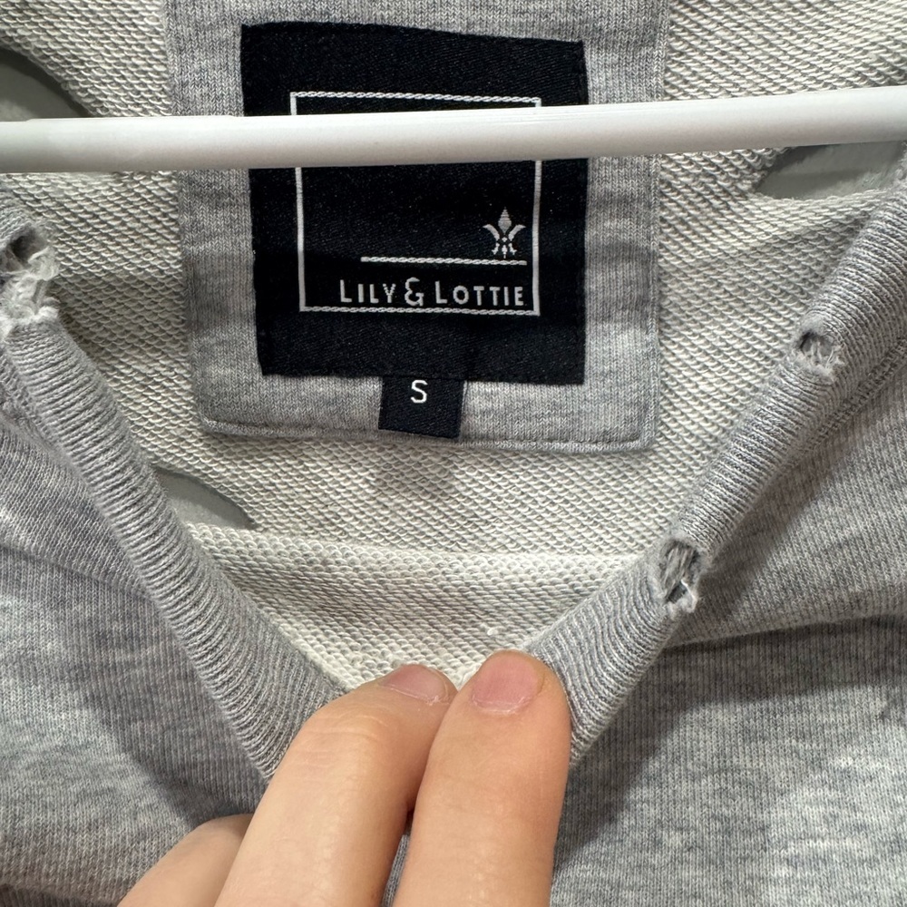 Lily & Lottie Distressed Crop Top